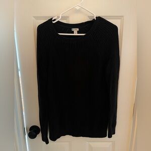 Women’s Black LL Bean 100% Cotton Sweater (S)